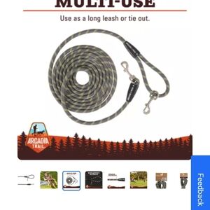 Arcadia Black Dog Leash (MULTI USE)